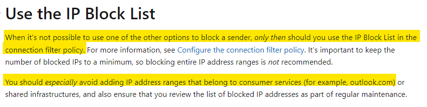 How to block an entire domain of IP addresses - Microsoft Q&A