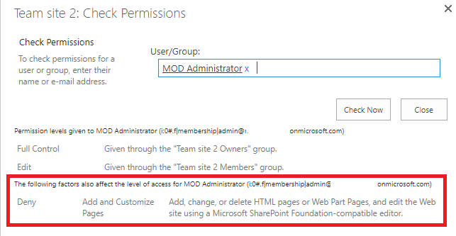 SharePoint Designer 403 error on accessing team site - Microsoft Q&A