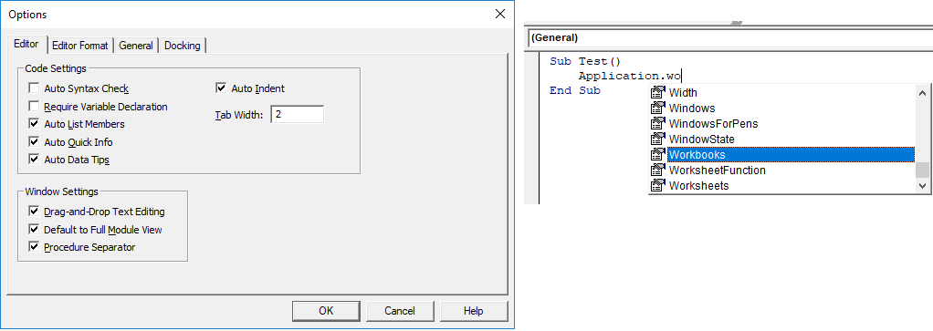 vba Is there a Workbook variable or Worksheet variable comparable to ...
