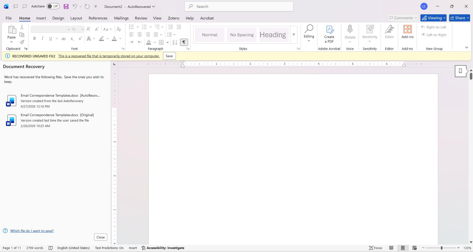 Document Recovery Pain: pane vanishes after opening one file and ...