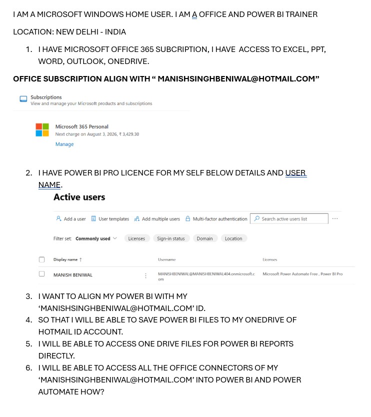 ALIGN POWER BI WITH OFFICE ID