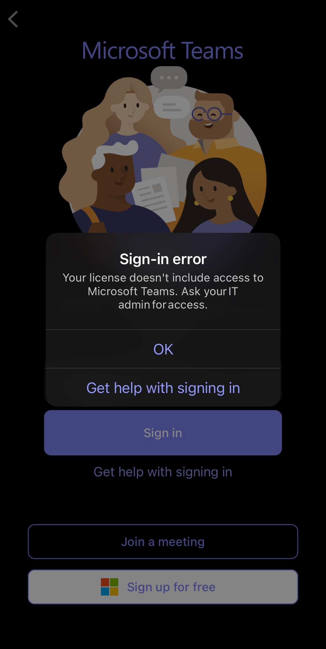 Cannot sign into Teams account on iOS mobile device - Microsoft Q&A