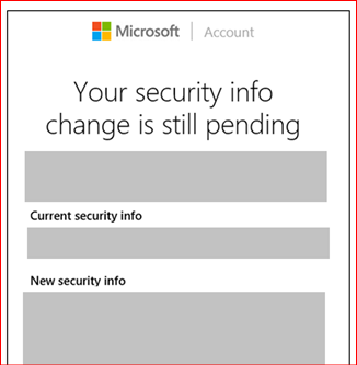 New recovery details not accepted after 30 day wait. - Microsoft Q&A