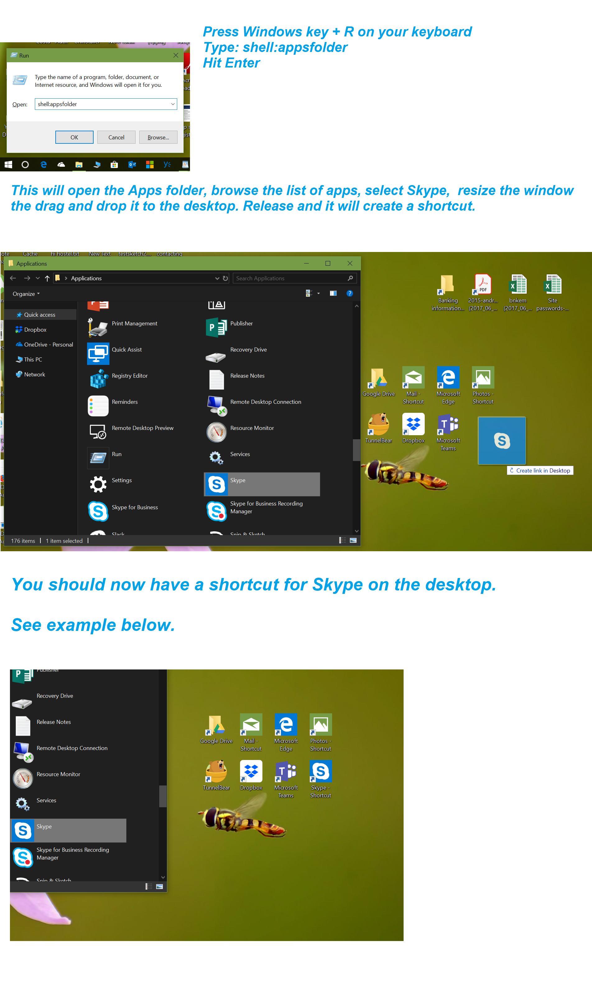 Windows app shortcuts - Microsoft Q&A