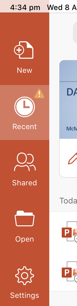 Ppt file vanished and now exclamation point in orange triangle next to ...