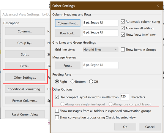 How to add an extra line on taskbar to see subject. Outlook - Microsoft Q&A