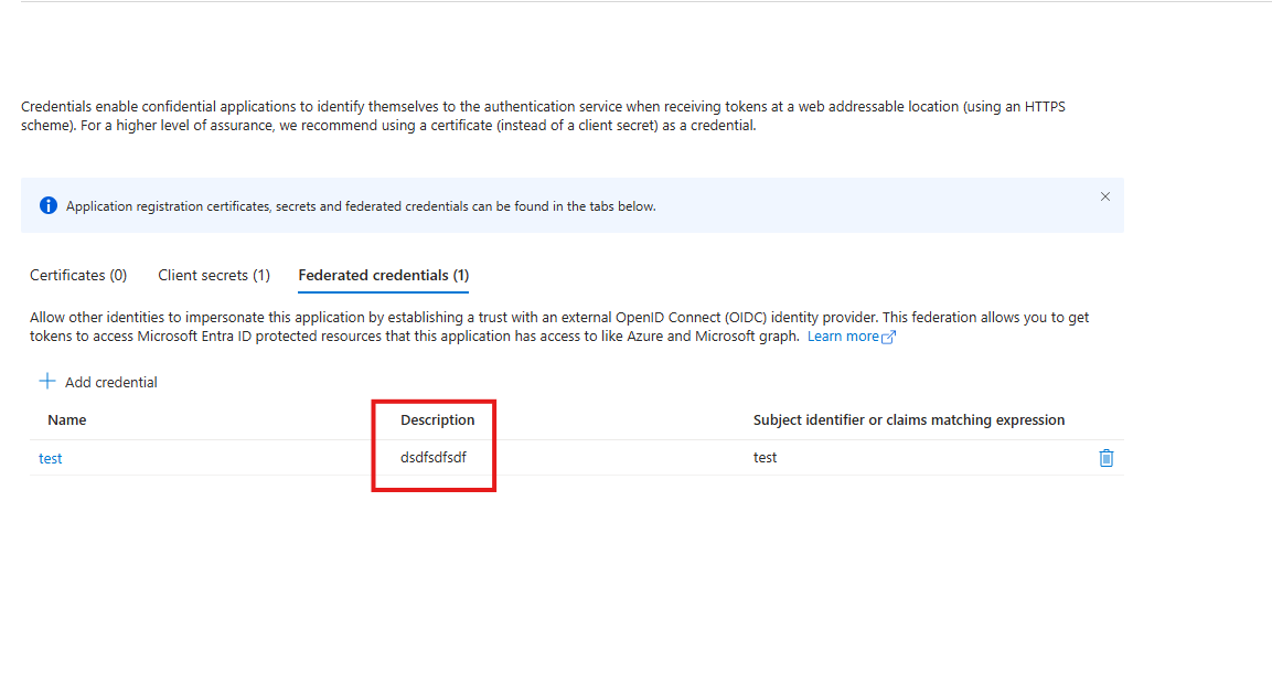 Why secrete description in Microsoft Entra ID is not editable? It ...