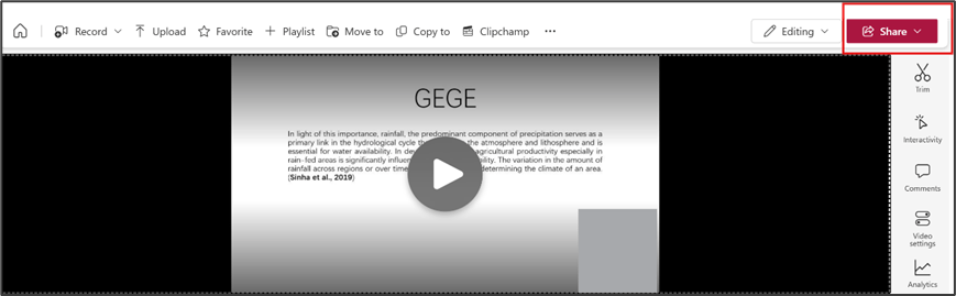 How do I use a correct link to embed Microsoft Stream video to a ...