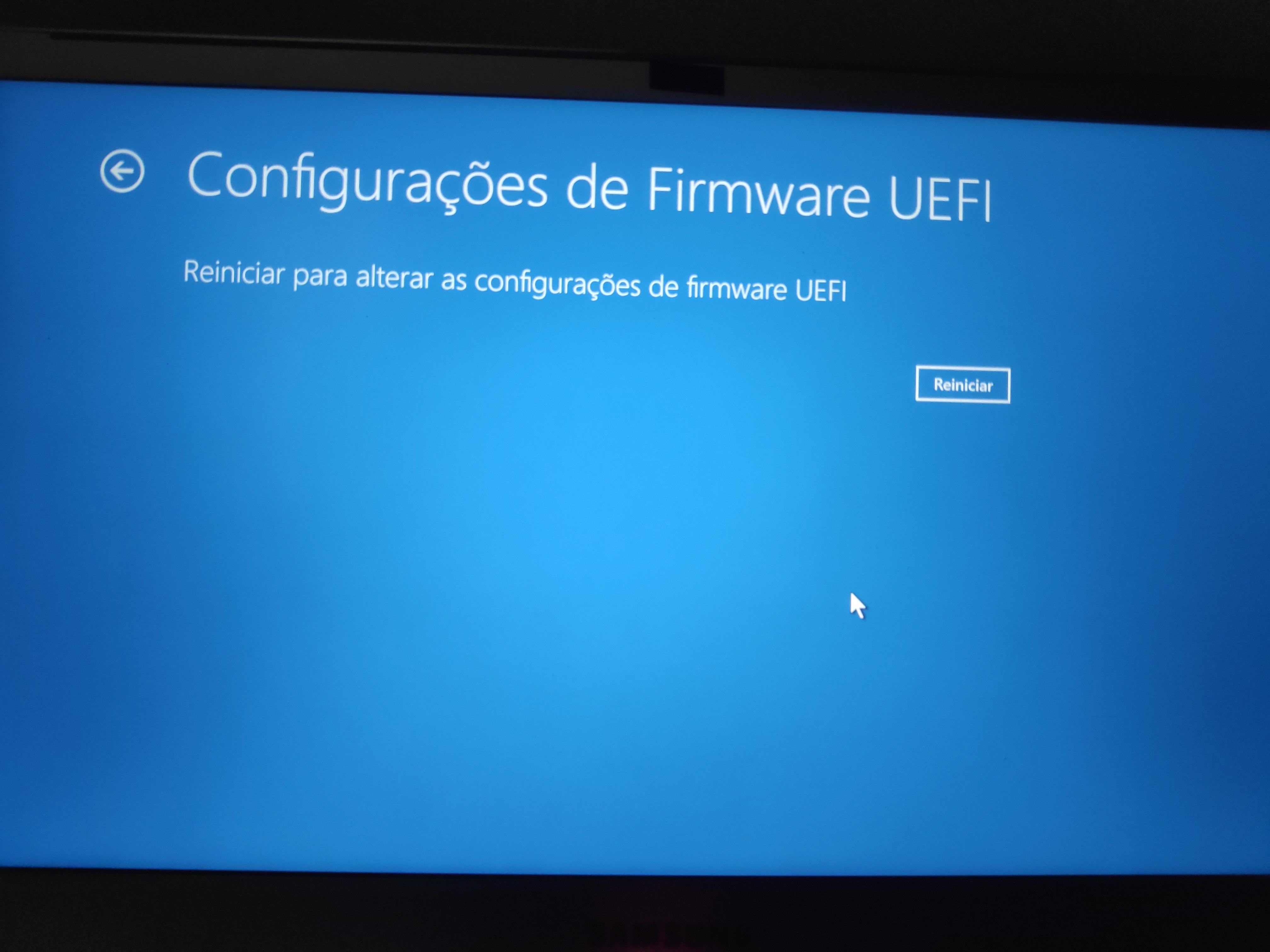 Notebook Samsung Odyssey 2 i5 9300h GTX 1650 não faz boot pelo HD