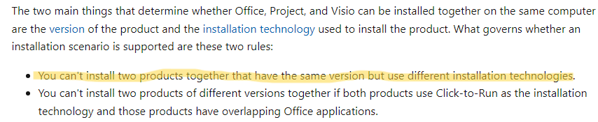 it is possible to click run and msi based installation in the same ...