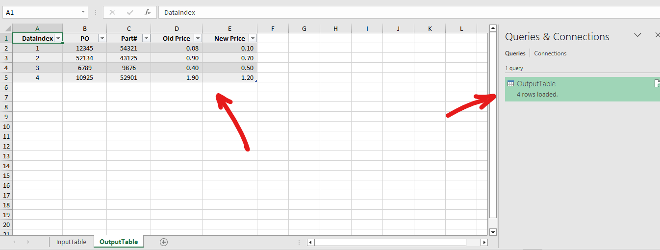 How to combine multiple data sets, in the same sheet, into one table ...
