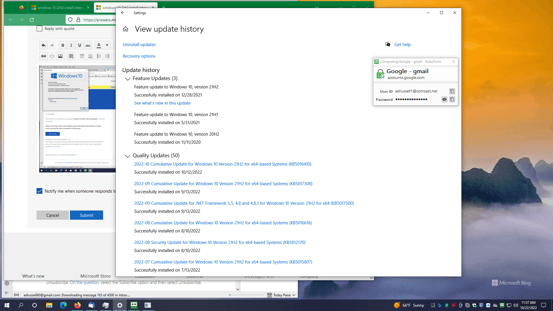 windows 10 22h2 install interrupted - Microsoft Q&A