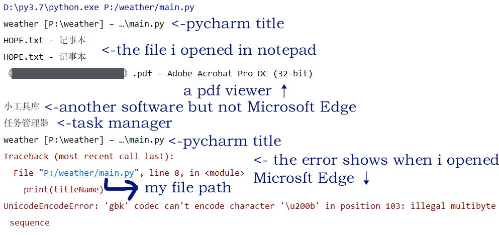 Why I can't get the window title of Edge in python 3 - Microsoft Q&A