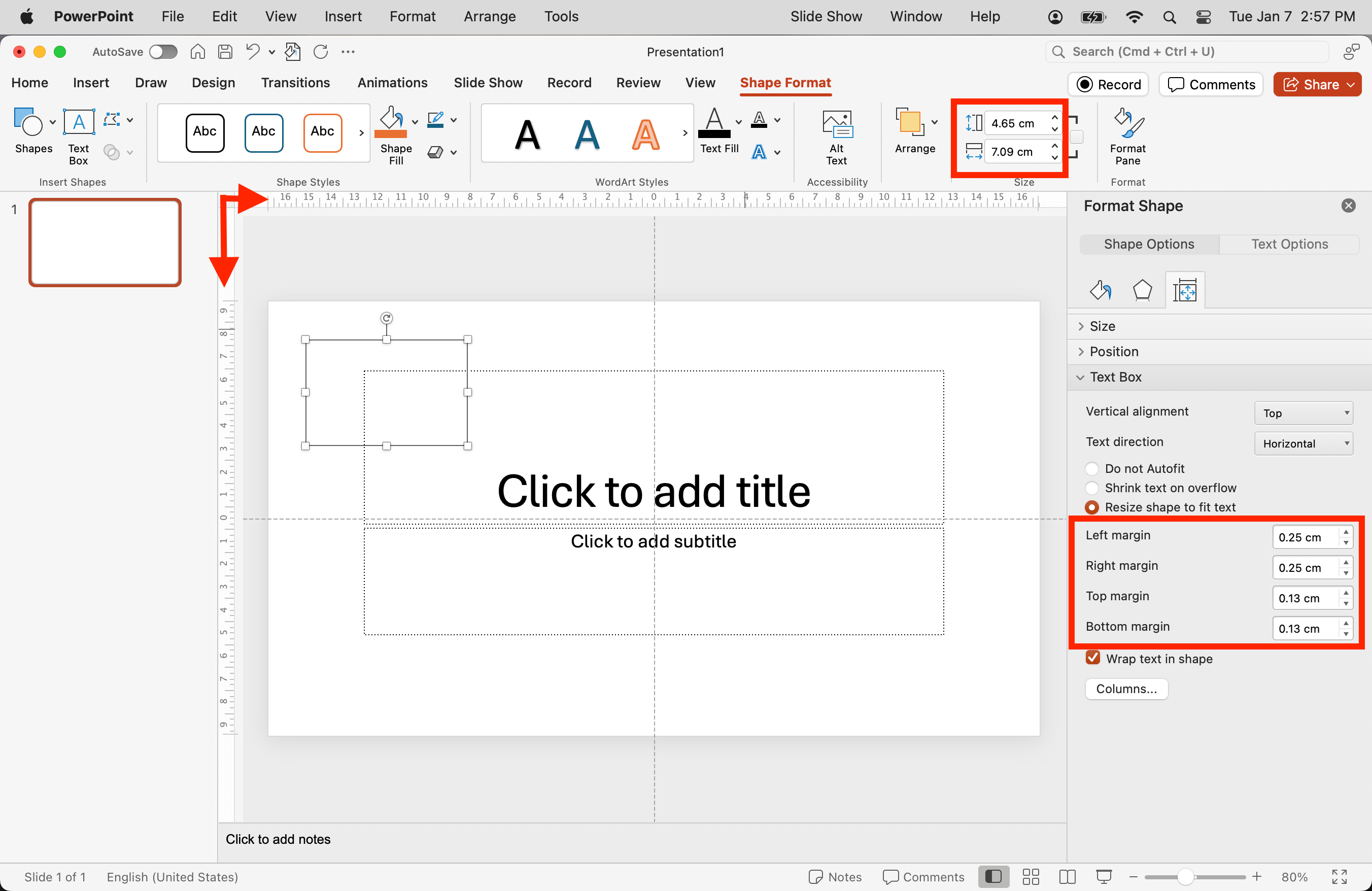 Text box margins not working - Microsoft Q&A