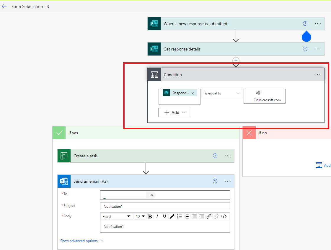 Managing MS Forms Notifications at detailed level (specific people or ...