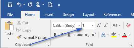 font size of a text in ms word - Microsoft Q&A