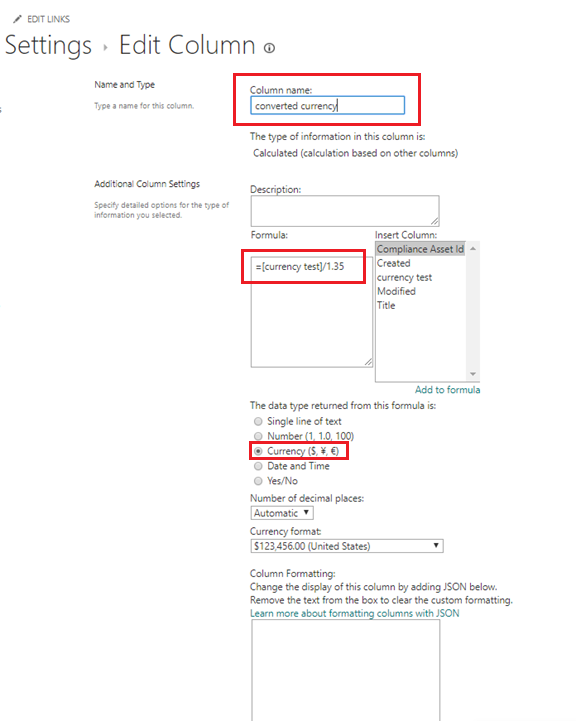 formula with sharepoint columns - Microsoft Q&A