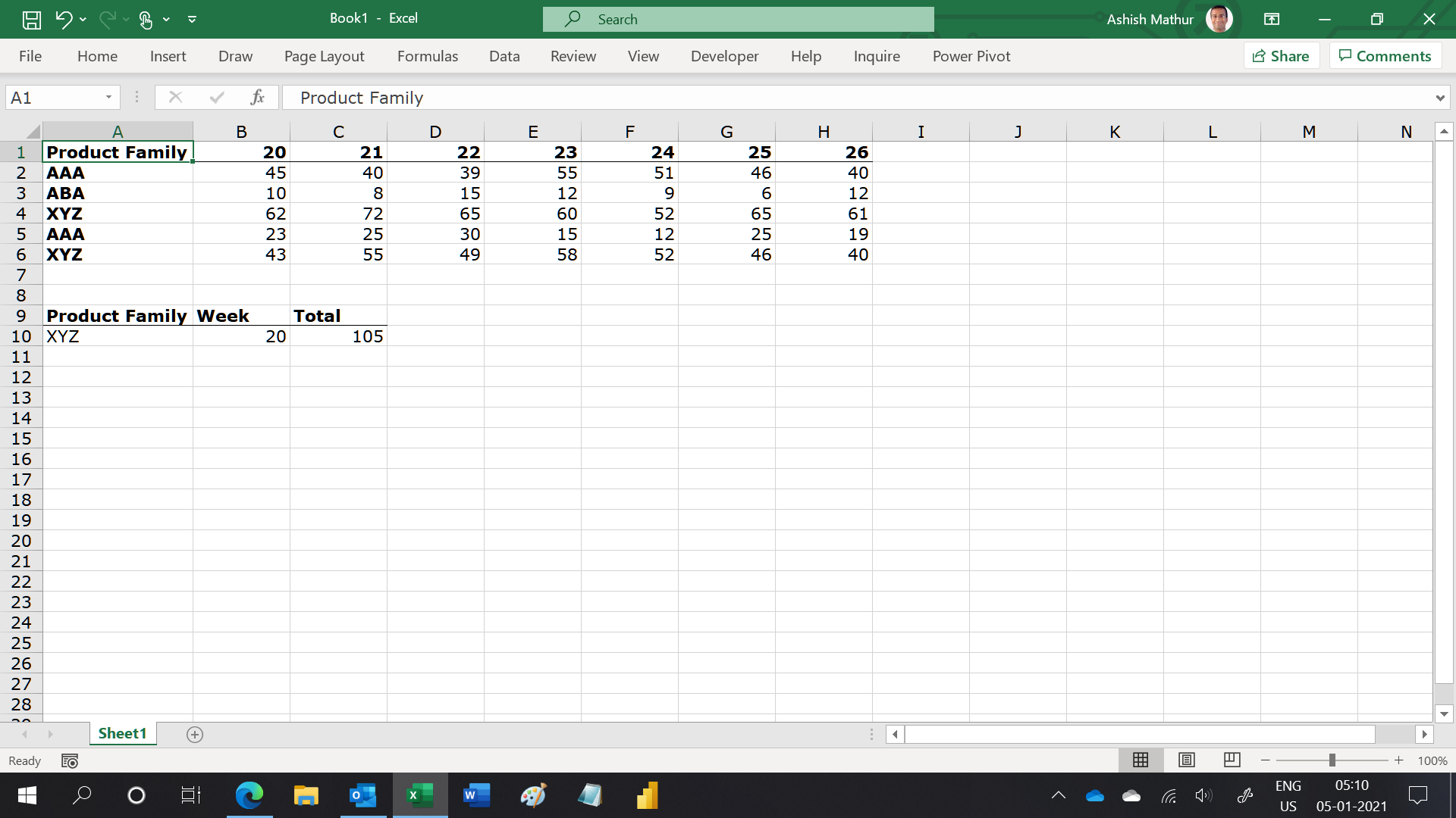 Return an entire dynamic column for sum range in SUMIFS - Microsoft Q&A