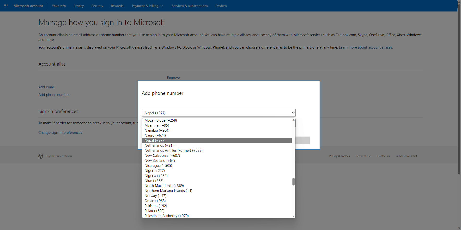 Not Receiving code when adding phone number in Microsoft account ...
