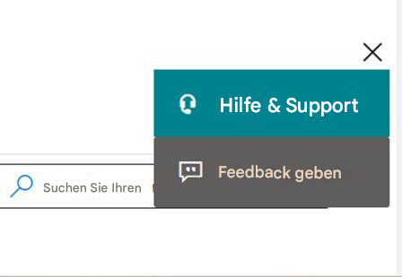 XHilfe & SupportFeedback gebenSuchen Sie Ihren