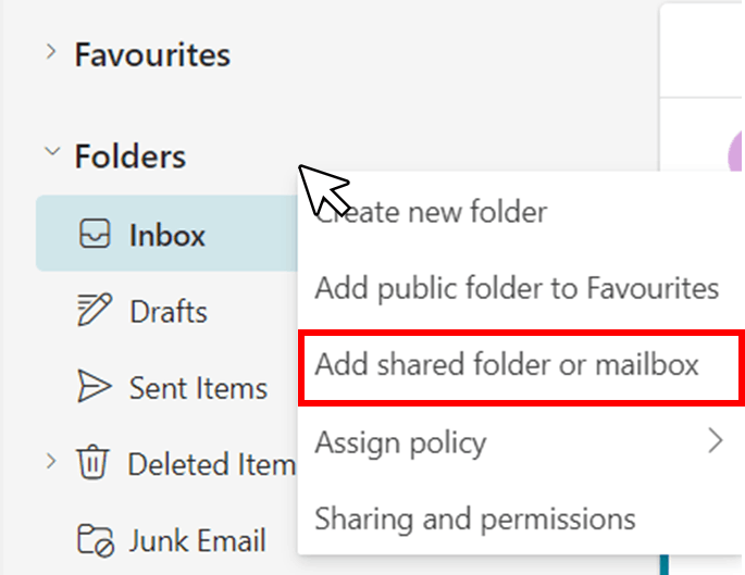 How do I navigate to Folders Options in Outlook on the web with a ...