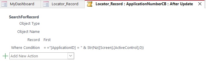 ComboBox AfterUpdate Macro