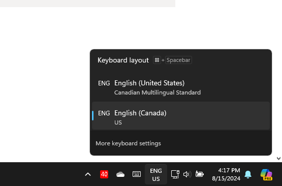 When I set up my computer i accidentally chose english US canadian ...