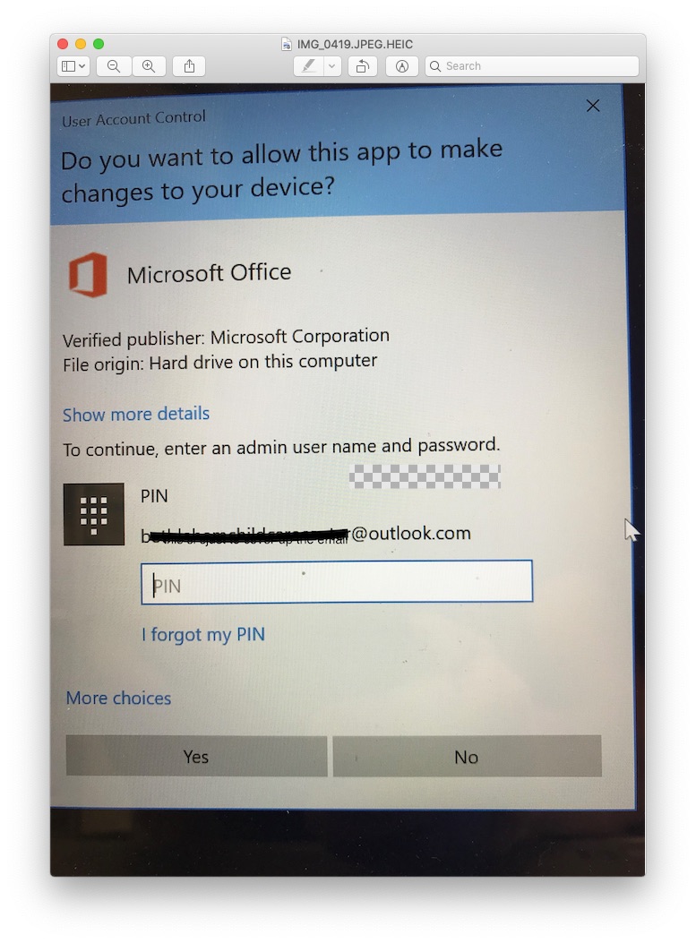 PIN doesn't work/match when downloading - Microsoft Q&A