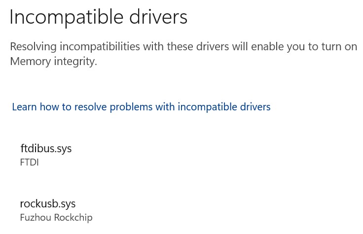 2 Incompatible Drivers
