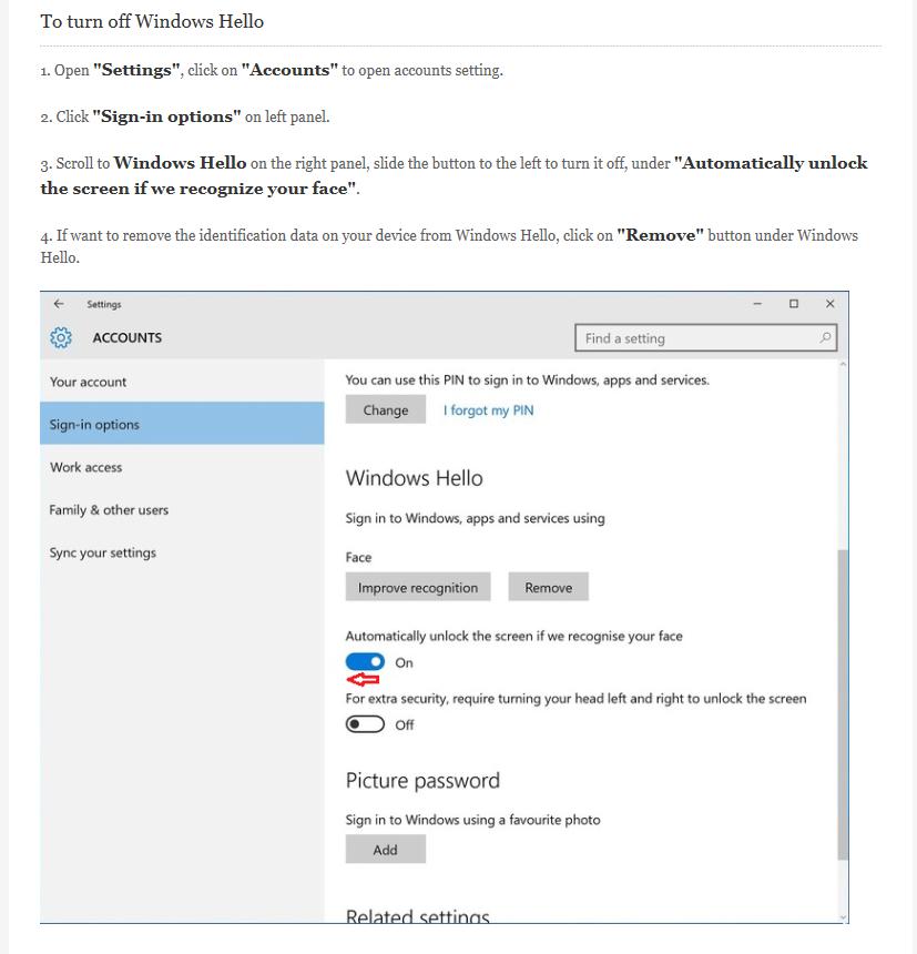 How to remove Windows Hello - Microsoft Q&A