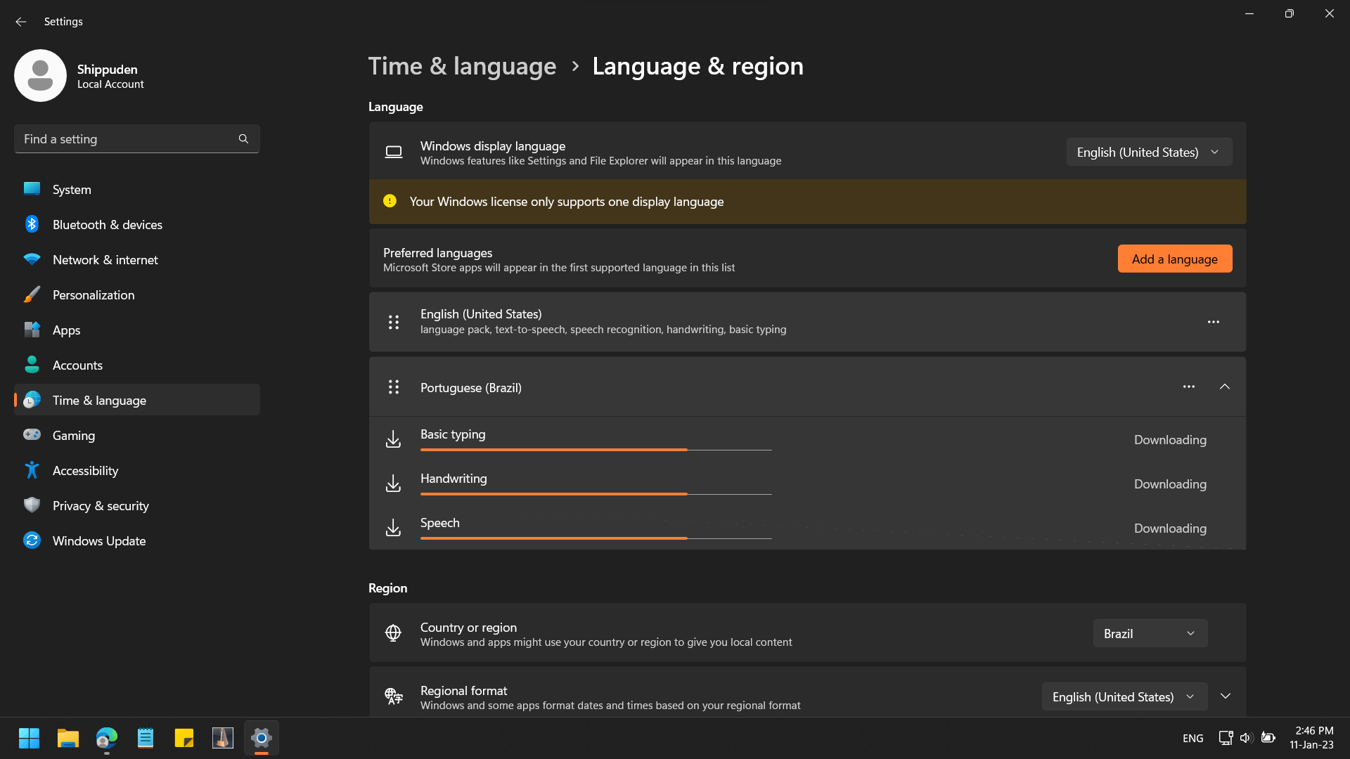 Keyboard layouts stuck downloading - Microsoft Q&A