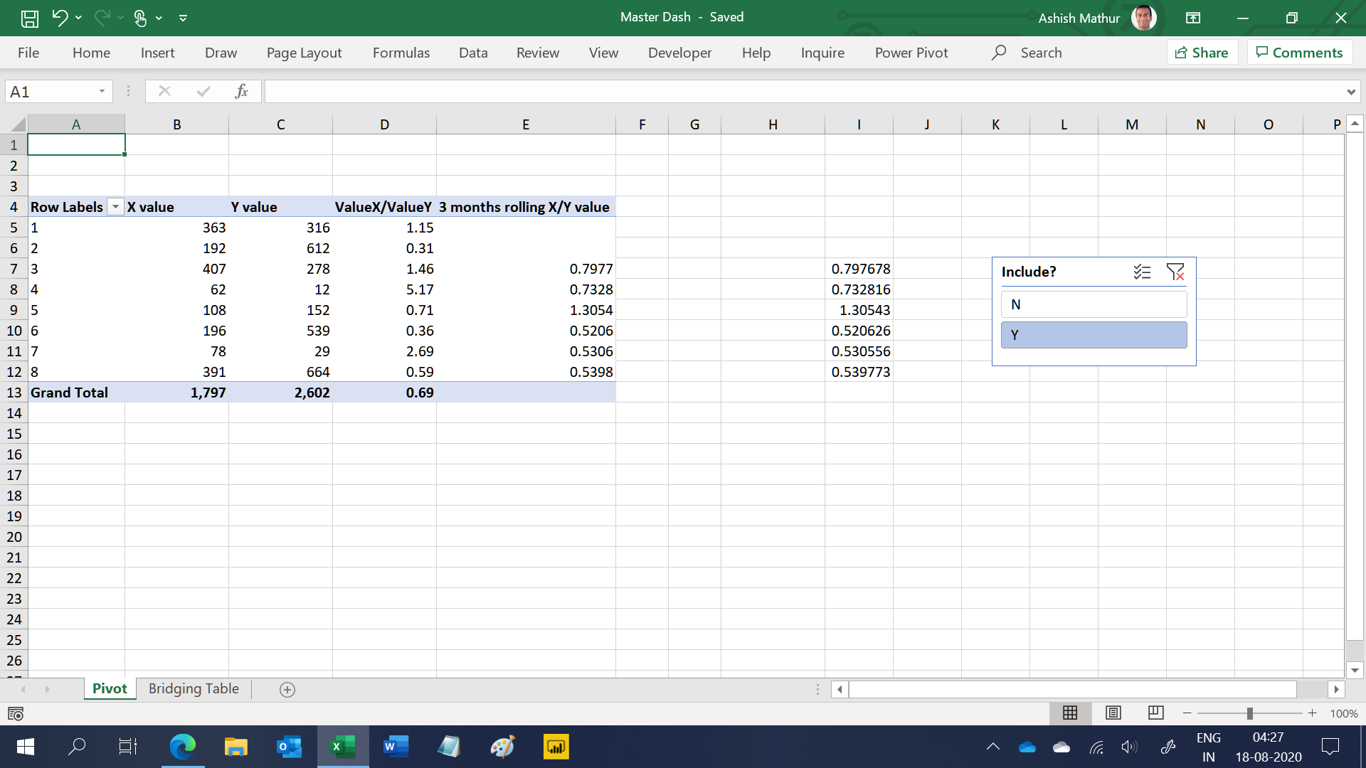 Rolling Moving Average in Power Pivot Table - Microsoft Q&A