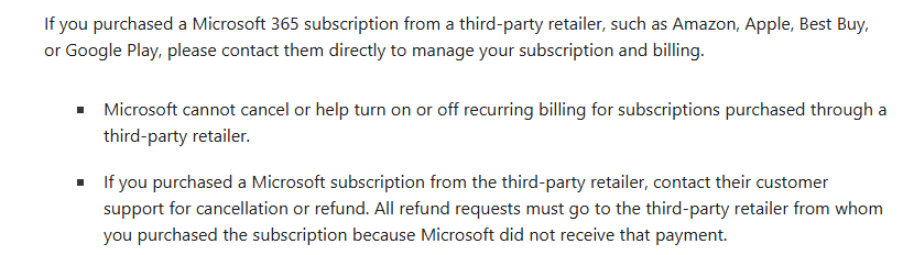 Microsoft 365 Family subscription details Incorrect/Missing in my ...