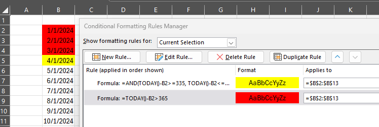 Excel Conditional Formatting Help - Microsoft Q&A