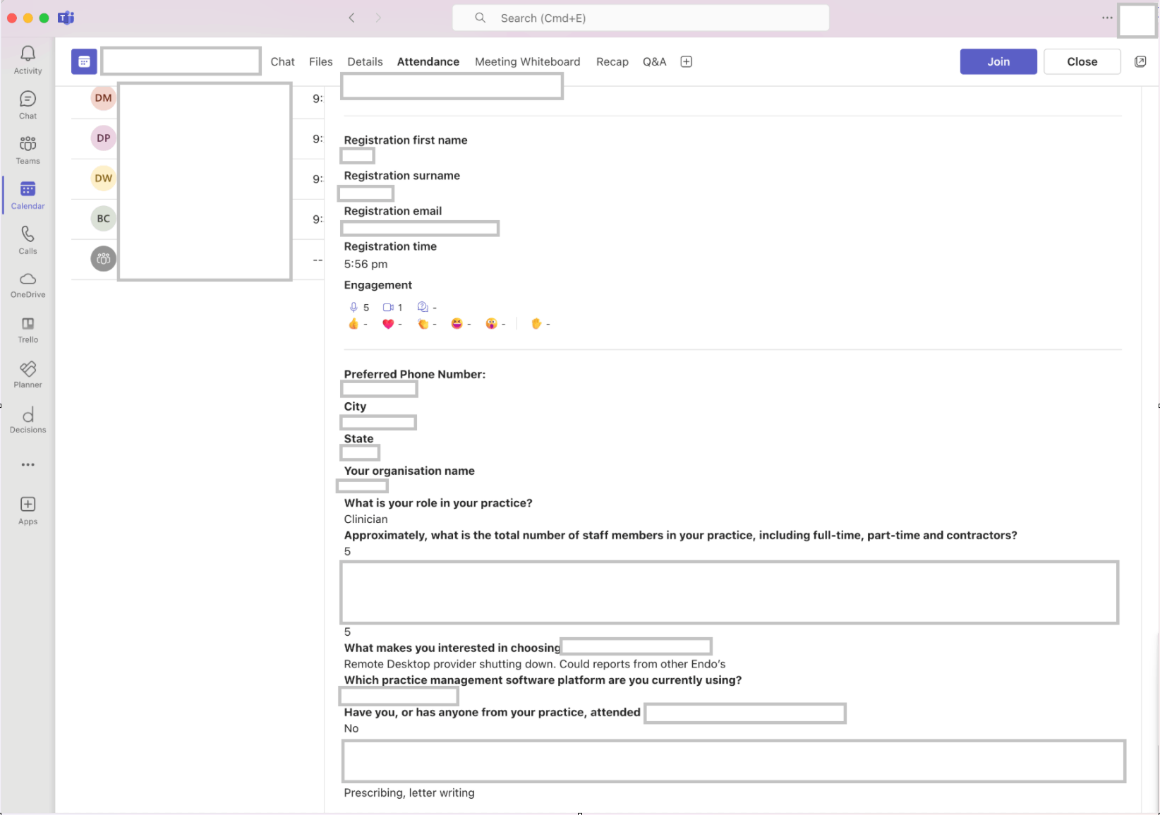 Microsoft Teams Webinars not recording information - Microsoft Q&A