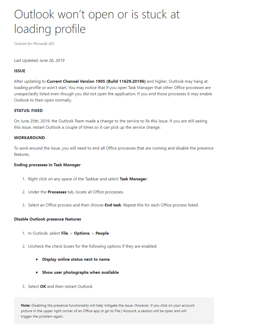 Microsoft Edge and Outlook webmail issues.