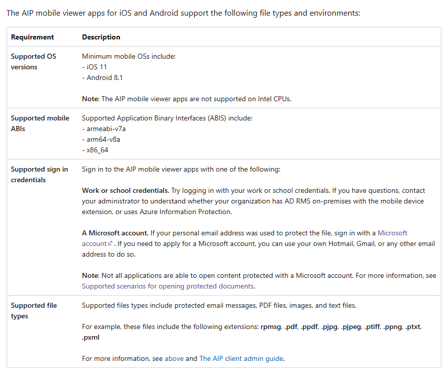 AIP Viewer doesn't works with outlook in iOS 16.3.1 - Microsoft Q&A