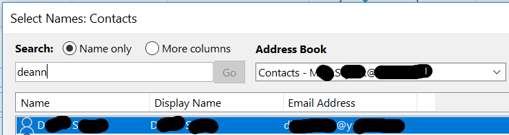 Email recipient displays wrong name in Outlook - Microsoft Q&A