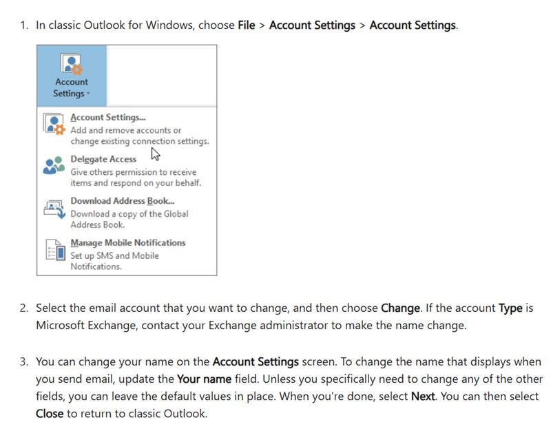 name on emails - Microsoft Q&A
