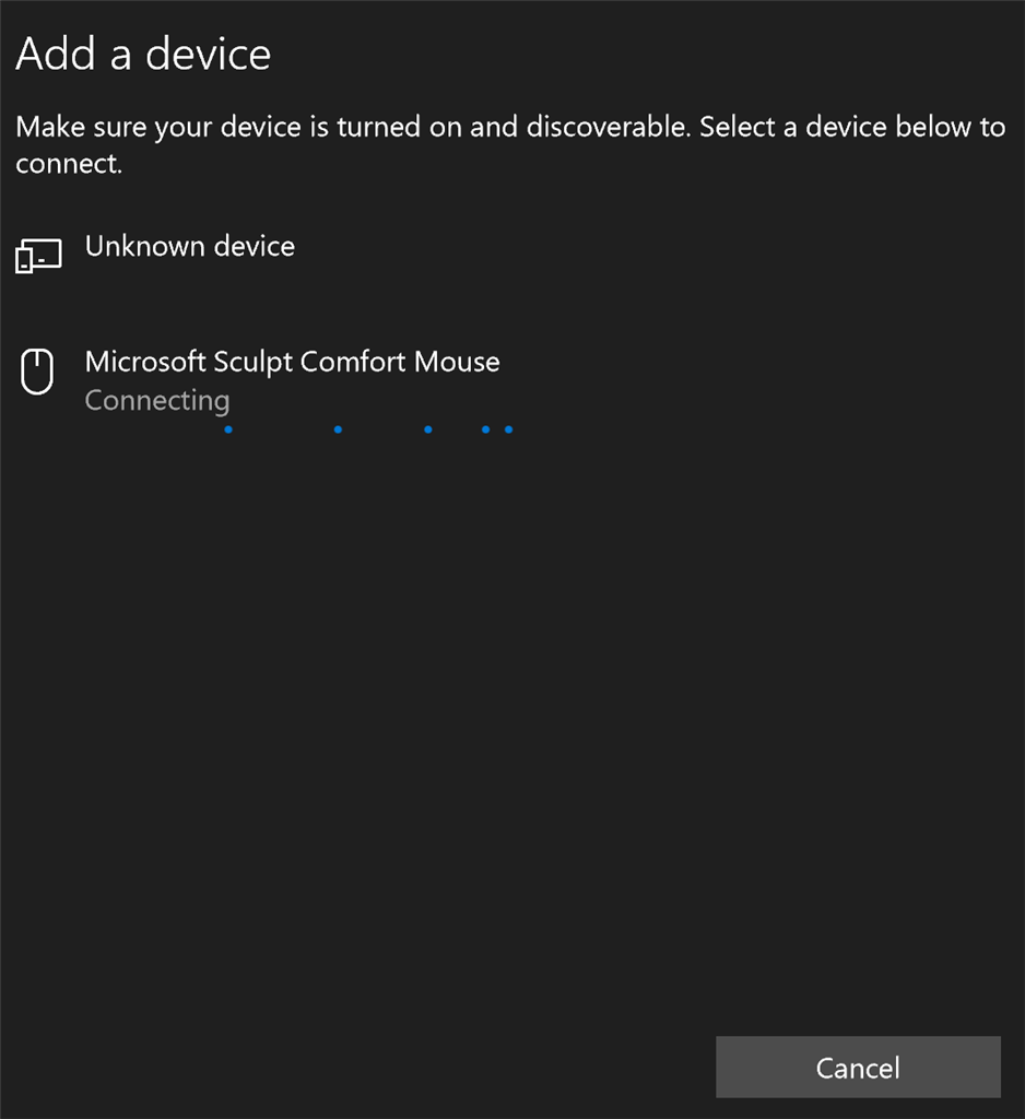 Connecting Microsoft Sculpt Comfort Mouse - Microsoft Q&A