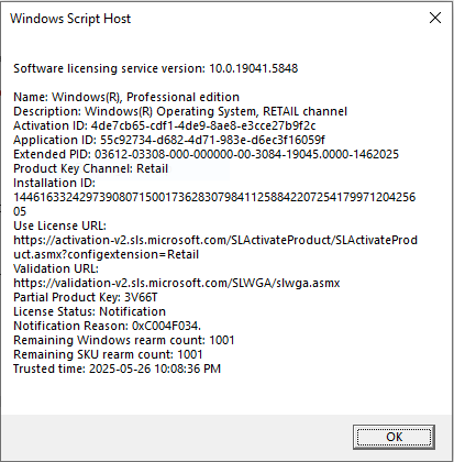 New windows installation products key not found - Microsoft Q&A