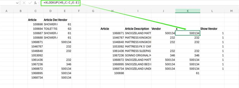 vlookup problem on E1 excel web - Microsoft Q&A