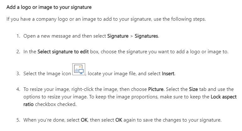 sigature & photo - Microsoft Q&A