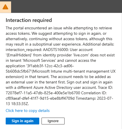 Accidentally removed all users and tenants from Azure Account Users ...