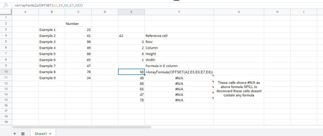 OFFSET array formula not returning multiple values - Microsoft Q&A