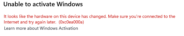 Issue with Windows licesnse activation after cloning unlicensed Windows ...