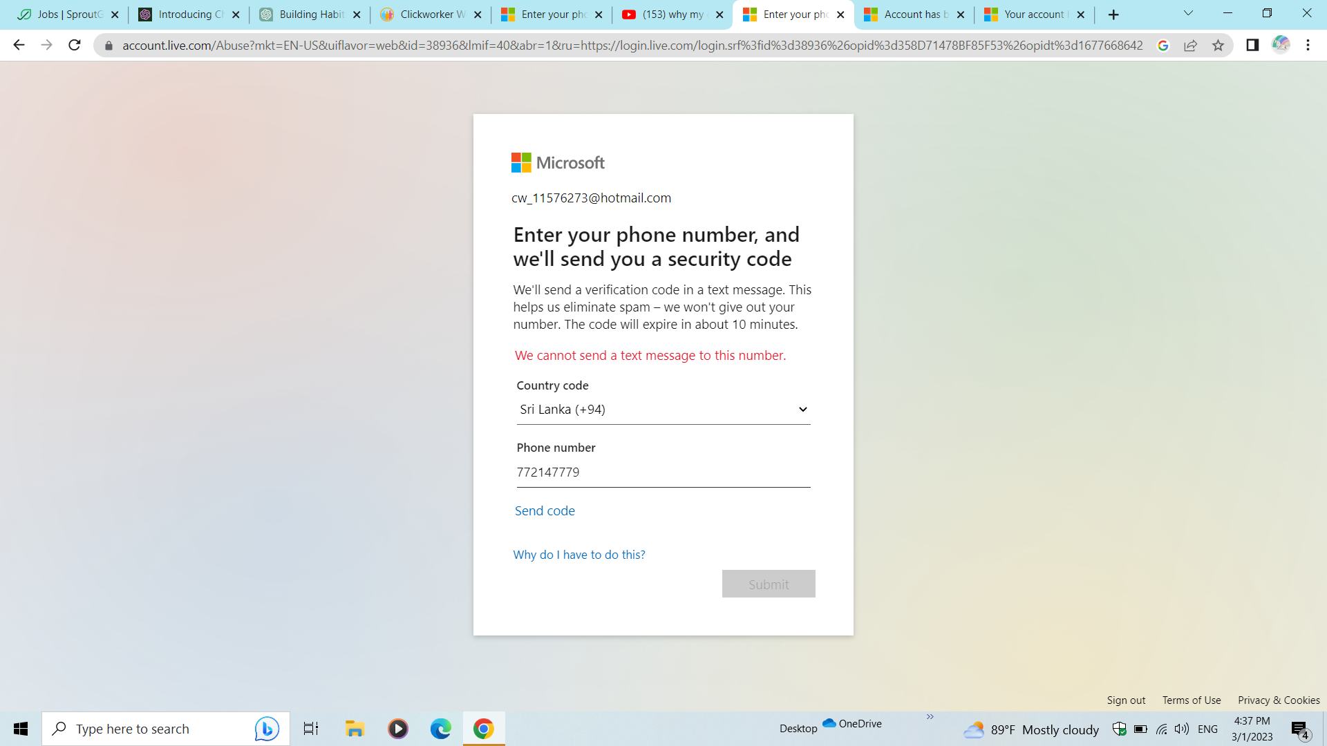 why my clickworker mail locked - Microsoft Q&A