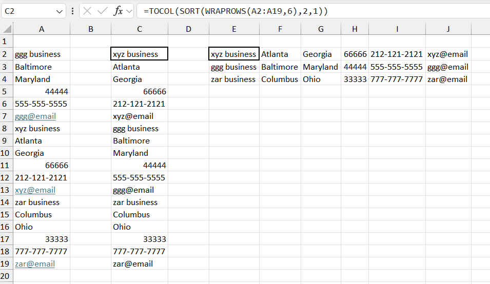 How do I sort when data isn't in adjacent cells? - Microsoft Q&A