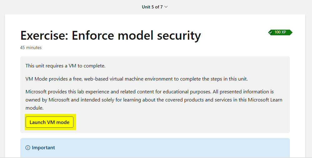 Link to wrong exercise - Microsoft Q&A