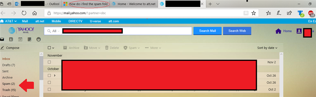 how do i find the spam folder in my att.net email account - Microsoft Q&A